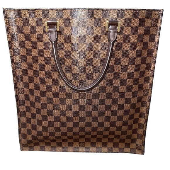 {EUC Louis Vuitton Authentic Damier Ebene Sac Plat Tote Handbag With COA} - Picture 2 of 14